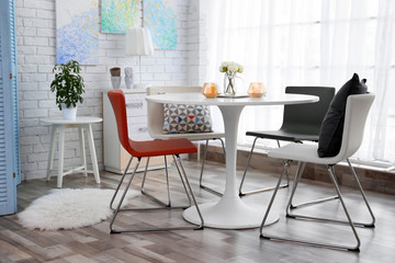 Interior of beautiful modern room
