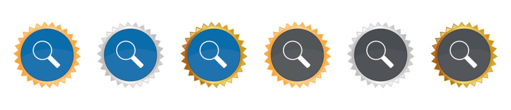 Luppe - Gezacktes Button-Set