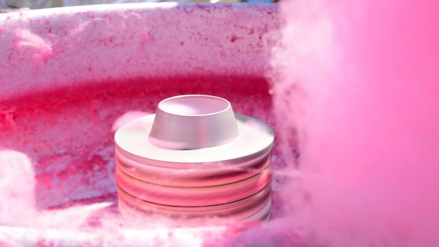 Cotton Candy machine spinning
