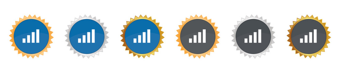 Balkendiagramm - Gezacktes Button-Set