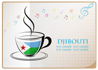 coffee logo made from the flag of Djibouti