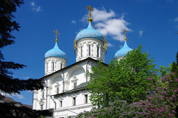 Fototapeta na wymiar MOSCOW, RUSSIA - MAY, 2017: Novospassky Monastery in spring day