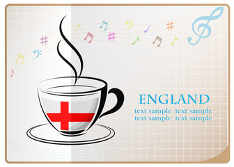 coffee logo made from the flag of England