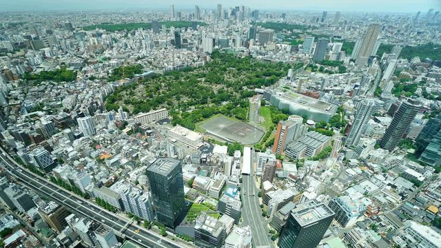 4K 東京タイムラプス　六本木から　俯瞰で望む都心ワイド全景　新宿　池袋　渋谷　青山