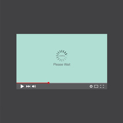 Media Player With Loading Vector Illustration