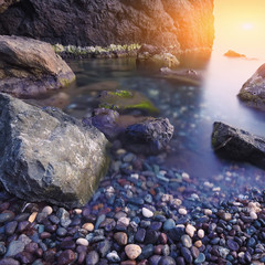 Seascape during sunset