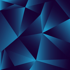 Fototapeta premium Blue abstract polygon illustration background