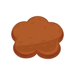 Bakery products with strawberry and vanilla topping, homemade chocolate cookie