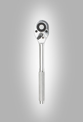 ratchet spanner wrench on black background with clipping path.