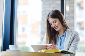 Woman Using Tablet