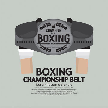 Boxing Championship Belt Vector Illustration