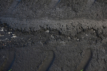 Old tyre texture background of the car tire.