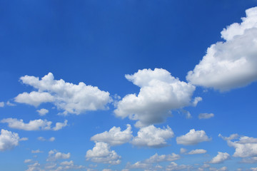 The blue sky and cloud texture background.