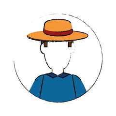 Gardener farmer avatar icon vector illustration graphic design