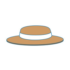 gardener hat isolated icon vector illustration graphic design