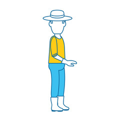 Gardener farmer avatar icon vector illustration graphic design