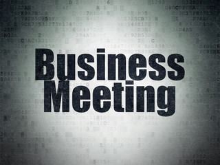 Finance concept: Business Meeting on Digital Data Paper background