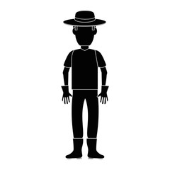 Gardener farmer avatar icon vector illustration graphic design