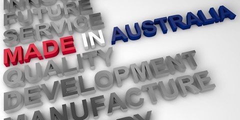 Made in Australia concept in the national colors