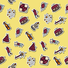 Party concept icons pattern