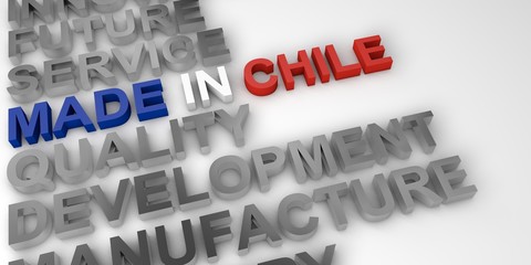 Made in Chile concept in the national colors