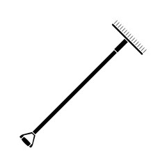 Rake gardening tool icon vector illustration graphic design