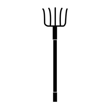 Rake gardening tool icon vector illustration graphic design