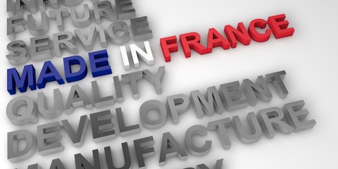 Made in France concept in the national colors