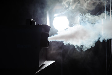 smoke machine in action