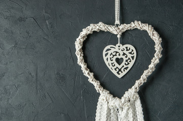 Heart lace dream catcher