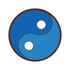 yin yang symbol isolated icon vector illustration design