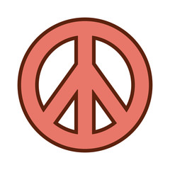 peace symbol isolated icon vector illustration design