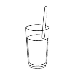 Juice in glass cup icon vector illustration graphic design