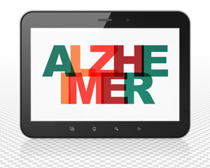 Healthcare concept: Tablet Pc Computer with Alzheimer on  display