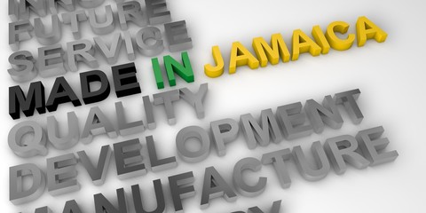 Made in Jamaica concept in the national colors