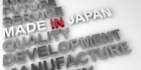 Made in Japan concept in the national colors