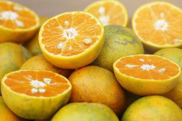 Naklejka na ściany i meble oranges in a basket