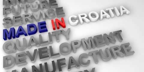 Made in Croatia concept in the national colors