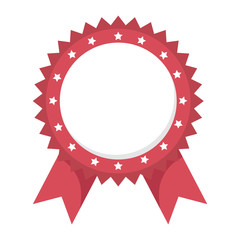 Award ribbon isolated icon vector illustration graphic design