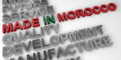 Made in Morocco concept in the national colors