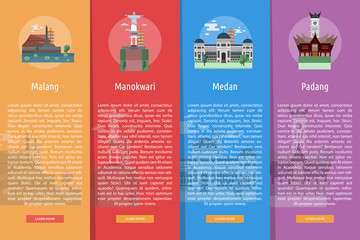 City of Indonesia Vertical Banner Concept