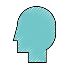 head profile isolated icon vector illustration design