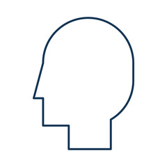 head profile isolated icon vector illustration design