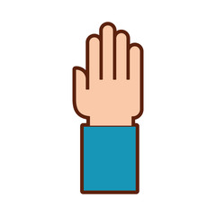 hand human open icon vector illustration design