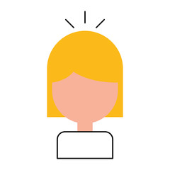 young woman avatar character design