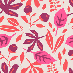 seamless pattern with leaves