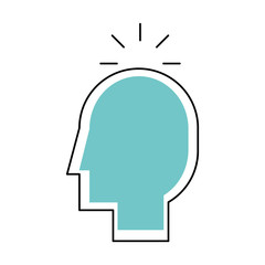 head profile isolated icon vector illustration design