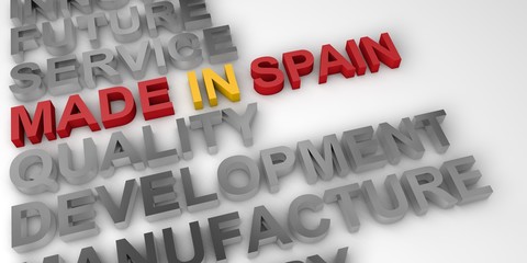 Made in Spain concept in the national colors