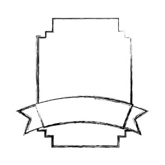 elegant badge seal with ribbon vector illustration design