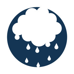 cloud with rain drops vector illustration design
